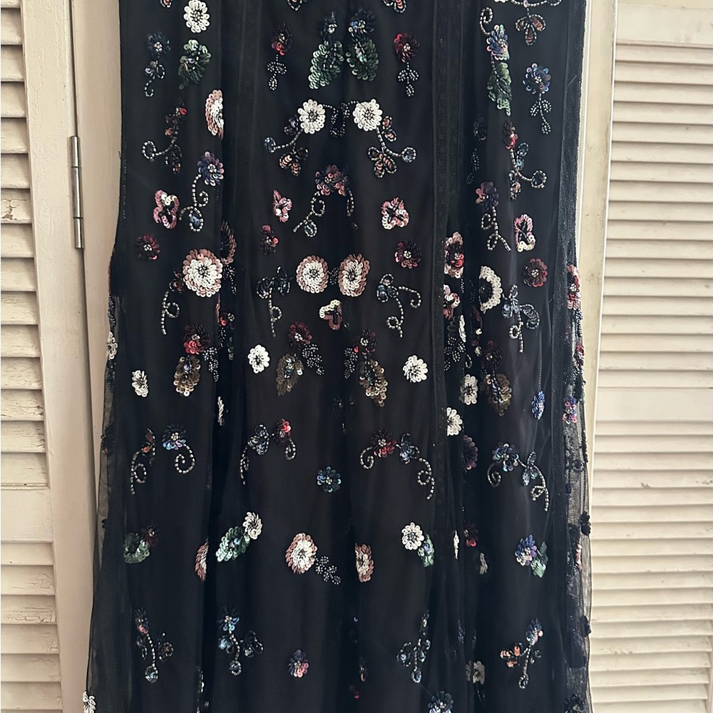Needle & Thread Black and Pink Embellished Midi Dress - Picture 9 of 10
